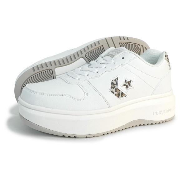 24.0cm（6.0USinch） コンバース CONVERSE ネクスター 厚底 スニーカー レディース NX361 PS LP ホワイト/レオパード