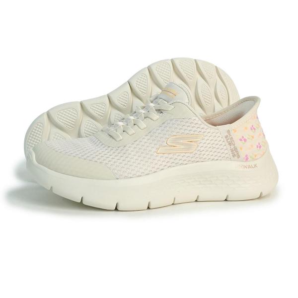 25cm SKECHERS スケッチャーズ スニーカー レディース スリップインズ ゴーウォーク フレックス リリー ローズ 125525 NAT ナチュラル