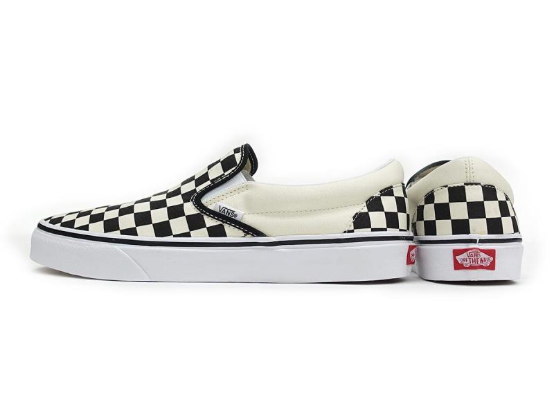 26cm バンズ VANS スニーカー クラシック スリッポン Classic Slip-On VN000EYEBWW ブラック ホワイトチェッカー メンズ レディース 海外企画