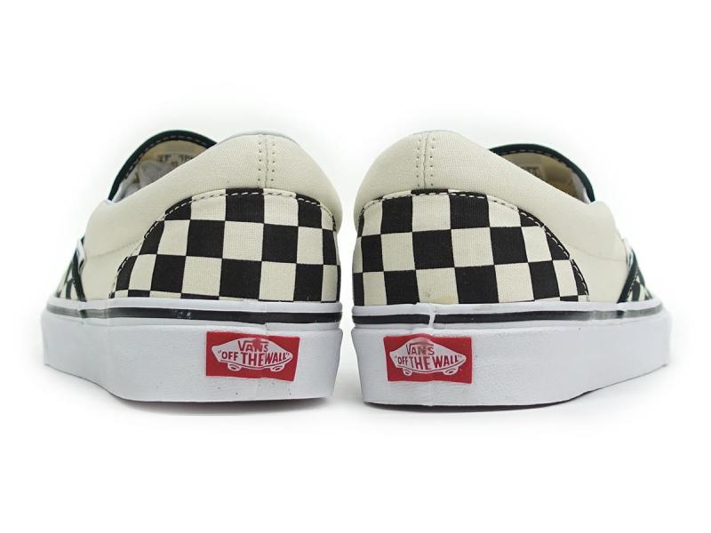26cm バンズ VANS スニーカー クラシック スリッポン Classic Slip-On VN000EYEBWW ブラック ホワイトチェッカー メンズ レディース 海外企画