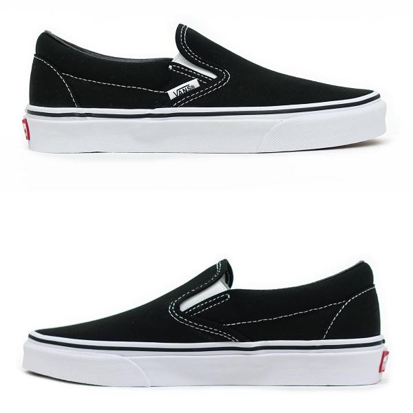26.5cm バンズ VANS スニーカー メンズ レディース クラシック スリッポン VN000EYEBLK ブラック Classic Slip-On 黒 定番  海外企画 スケートボード