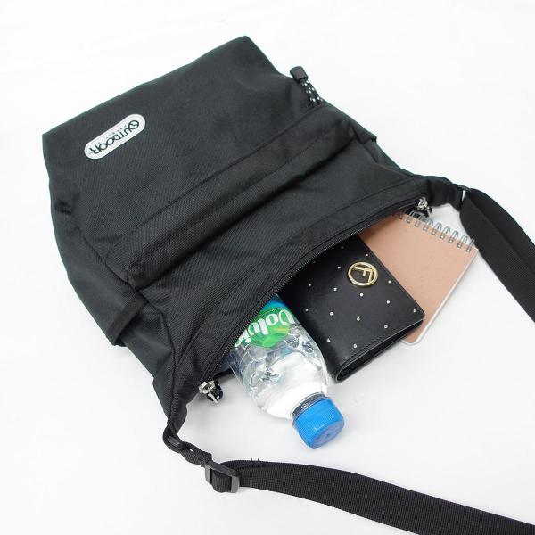 アウトドアプロダクツ OUTDOOR PRODUCTS ショルダーバッグ メンズ レディース ミドル メッセンジャーバッグ ブラック1（ラベルタイプ）