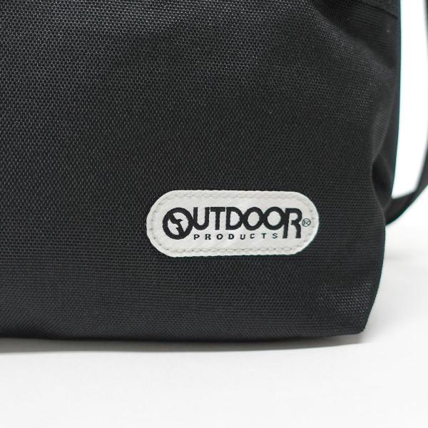 アウトドアプロダクツ OUTDOOR PRODUCTS ショルダーバッグ メンズ レディース ミドル メッセンジャーバッグ ブラック1（ラベルタイプ）