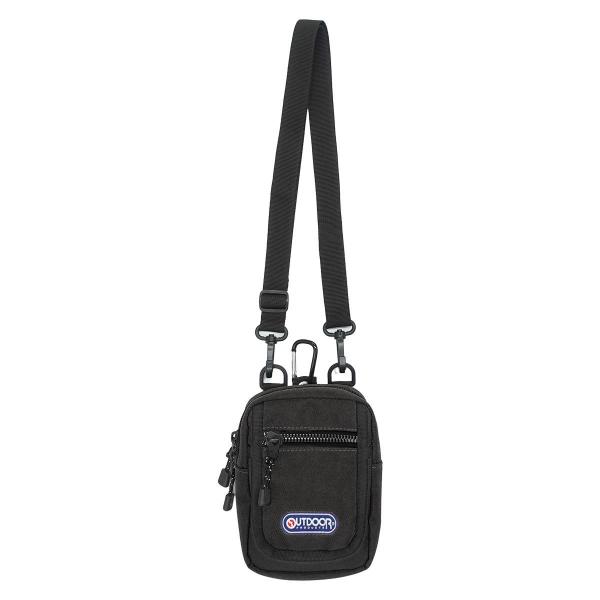 アウトドアプロダクツ OUTDOOR PRODUCTS ポーチ 2WAY カラビナ付 ショルダーベルト付 ブラック