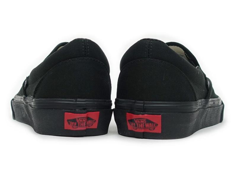 24cm バンズ VANS スニーカー メンズ レディース クラシック スリッポン VN000EYEBKA ブラック/ブラック Classic Slip-On 黒 定番 靴  海外企画
