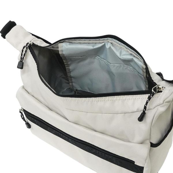 アウトドアプロダクツ OUTDOOR PRODUCTS ショルダーバッグ 大容量 メンズ レディース ロゴテープ 通勤 通学 ライトグレー（プリントタイプ）