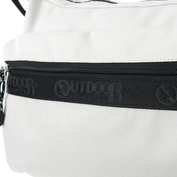 アウトドアプロダクツ OUTDOOR PRODUCTS ショルダーバッグ 大容量 メンズ レディース ロゴテープ 通勤 通学 ライトグレー（プリントタイプ）