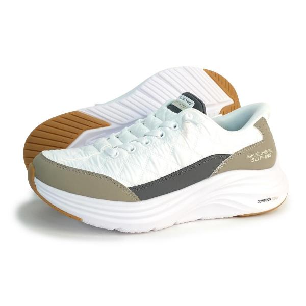 25.5cm SKECHERS スケッチャーズ スニーカー メンズ スリップインズ コンツアーフォーム コージーフィット 232619 WTP ホワイト/トープ CONTOUR FOAM 6,838円