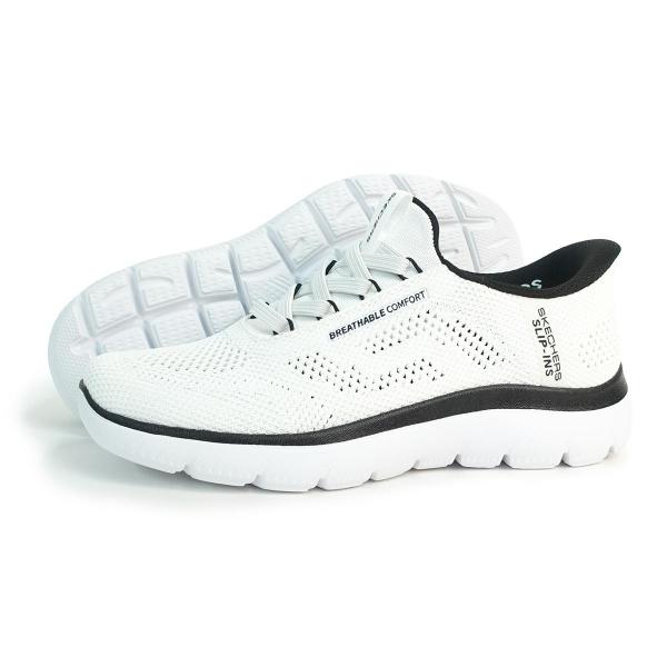 24.5cm SKECHERS スケッチャーズ スリップインズ ハンズフリー スニーカー スリッポン サミッツ パーフォ 232939 WBK ホワイト/ブラック SUMMITS PERFO