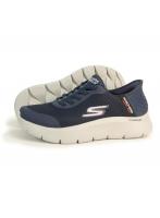 26.5cm SKECHERS スケッチャーズ スニーカー スリップインズ ゴーウォーク フレックス ハンズ アップ 216324WW NVY ネイビー エクストラワイド 幅広