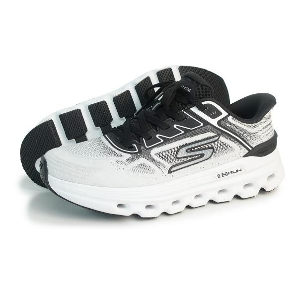 28cm SKECHERS スケッチャーズ スニーカー スリップインズ ゴーラン アーチフィット グライドステップ 221120 WBK ホワイト/ブラック