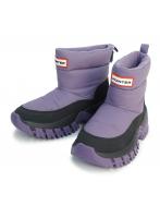 22cm 【並行輸入品】 HUNTER ハンター レディース ブーツ イントレピッド ワンダラー ショート スノー ブーツ UFS7119WWU-BGR ブラック / ドリーミーグレープ INTREPID WANDERER SHORT SNOW BOOT BGR