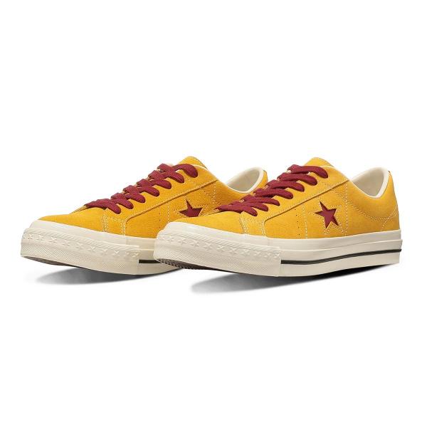 24.0cm（5.0US inch） コンバース CONVERSE スニーカー メンズ レディース ローカット ワンスター エイジド スエード ゴールド/レッド ONE STAR AGED SUEDE