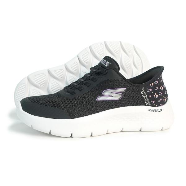 23.5cm SKECHERS スケッチャーズ スニーカー レディース スリップインズ ゴーウォーク フレックス リリー ローズ 125525 BLK ブラック