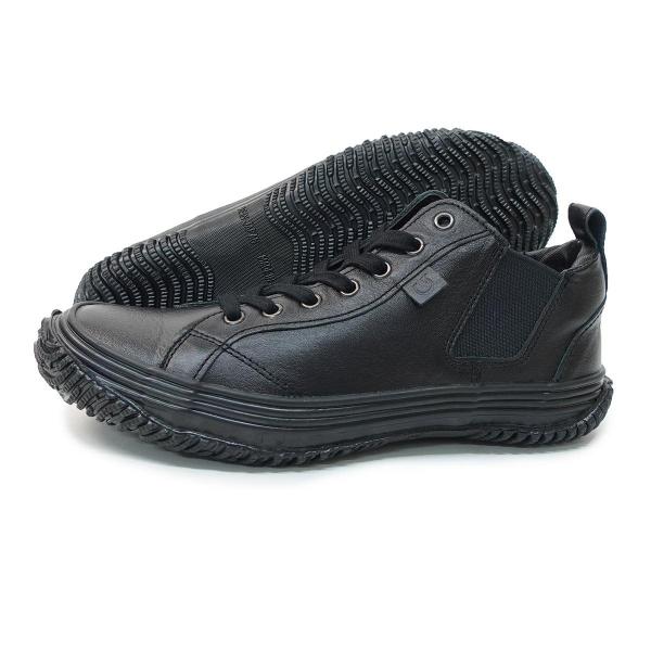 LL（27.5cm） SPINGLE スピングル スニーカー SP-442 ブラック/ブラック 黒 メンズ レディース 革 カンガルーレザー  定番 日本製 スピングルムーブ