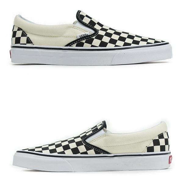 23.5cm バンズ VANS スニーカー クラシック スリッポン Classic Slip-On VN000EYEBWW ブラック ホワイトチェッカー メンズ レディース 海外企画