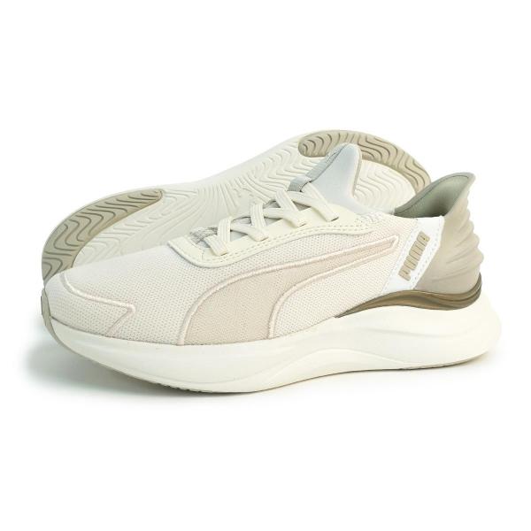 プーマ PUMA スニーカー レディース ウィメンズ ソフトライド ハーモニー レース イーズイン ランニングシューズ 312671_01 アルパインスノー ホワイト系