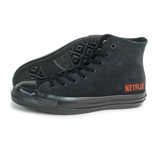 24.0cm（5.0USinch） コンバース CONVERSE スニーカー ハイカット オールスター エイジド HI /ネットフリックス ブラック ALL STAR AGED HI / NETFLIX