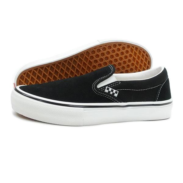 28cm 【並行輸入品】バンズ VANS スニーカー メンズ レディース スケート スリッポン ブラック/ホワイト VN0A5FCAY28 海外企画 SKATE SLIP-ON