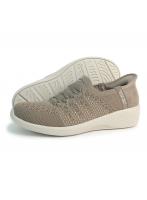 22cm SKECHERS スケッチャーズ スニーカー レディース スリップインズ スリッポン アーリア スウィフトリー 158918 DKTP グレー ARYA-SWIFTLY