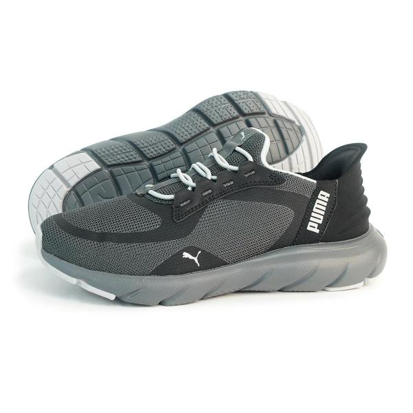 28cm プーマ PUMA スニーカー スリッポン メンズ レディース ソフトライド フレックスレース イーズイン ALT ワイド 311996_07 ダークグレー/ブラック