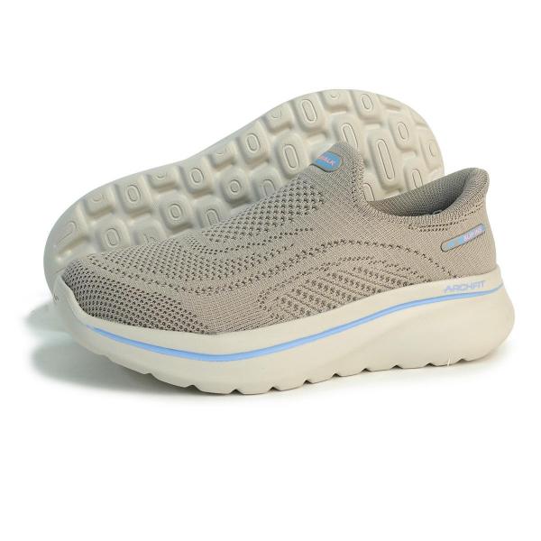 25cm SKECHERS スケッチャーズ スニーカー レディース スリップインズ ゴーウォーク アーチフィット Nジョイ アリアンヌ 125843 TPE トープ