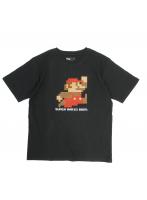 スーパーマリオ ブラザーズ Tシャツ メンズ ドット マリオ ジャンプ 2024年モデル ブラック S