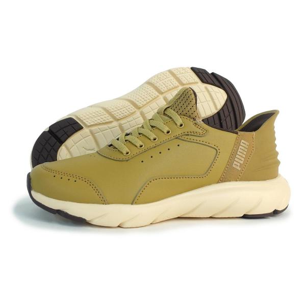 22cm プーマ PUMA スニーカー スリッポン メンズ レディース ソフトライド フレックス LSL イーズイン ワイド スニーカー 313769_02 アンティークカッパー