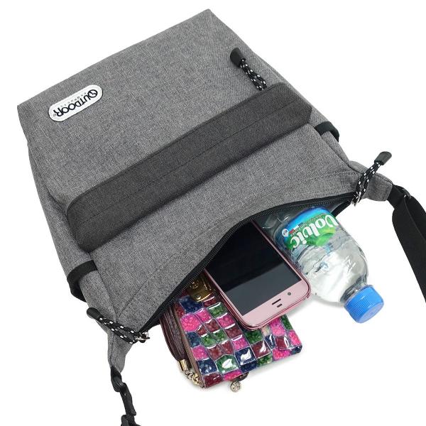 アウトドアプロダクツ OUTDOOR PRODUCTS ショルダーバッグ メンズ レディース ミドル メッセンジャーバッグ 杢グレー（ラベルタイプ）
