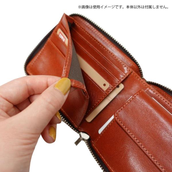 エドウイン EDWIN 二つ折財布 イタリーレザー ラウンドジップ メンズ 牛革 本革 プレゼント  カード収納 ダークオレンジ