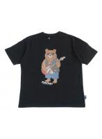 ペンフィールド Penfield Tシャツ 半袖 メンズ エレキクマ 抜染 プリント  M L XL ブラック M