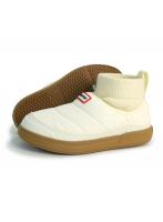 23cm 【並行輸入品】 HUNTER ハンター レディース ブーツ WFS2265REN-WGU ホワイト ガム イン/アウト パファー ニッテッド カフ ブーツ IN/OUT PUFFER KNITTED CUFF BOOT BAR