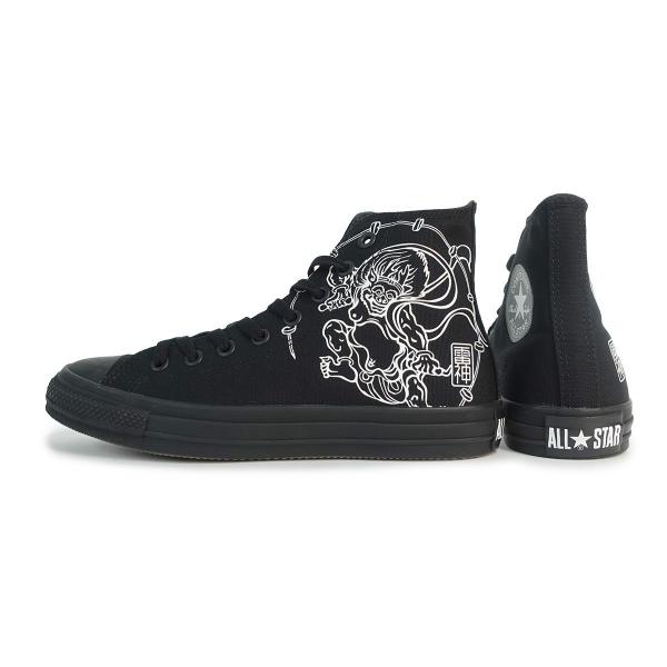 28.0cm（9.5USinch） コンバース CONVERSE スニーカー ハイカット メンズ レディース オールスター フウジンライジン HI ブラック 風神雷神 ALL STAR FUJINRAIJIN HI