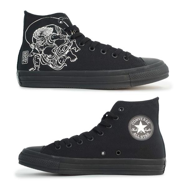 28.0cm（9.5USinch） コンバース CONVERSE スニーカー ハイカット メンズ レディース オールスター フウジンライジン HI ブラック 風神雷神 ALL STAR FUJINRAIJIN HI