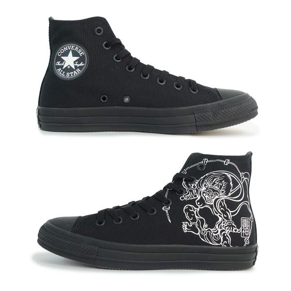 28.0cm（9.5USinch） コンバース CONVERSE スニーカー ハイカット メンズ レディース オールスター フウジンライジン HI ブラック 風神雷神 ALL STAR FUJINRAIJIN HI