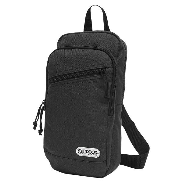 アウトドアプロダクツ OUTDOOR PRODUCTS ボディバッグ ショルダーバッグ ヘザー 杢 メンズ レディース ブラック（ヘザー）