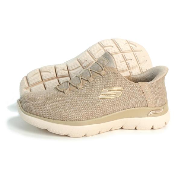 24cm SKECHERS スケッチャーズ スニーカー レディース スリップインズ アーチフィット サミッツ ラックス レオパード 150750W TPGD トープ/ゴールド
