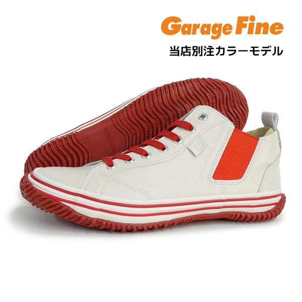 L（26.5cm）cm SPINGLE スピングル スニーカー レディース SP-442 YOU シロ/アカ  当店別注 限定 カンガルーレザー 日本製 スピングルムーブ プレゼント ホワイト レッド