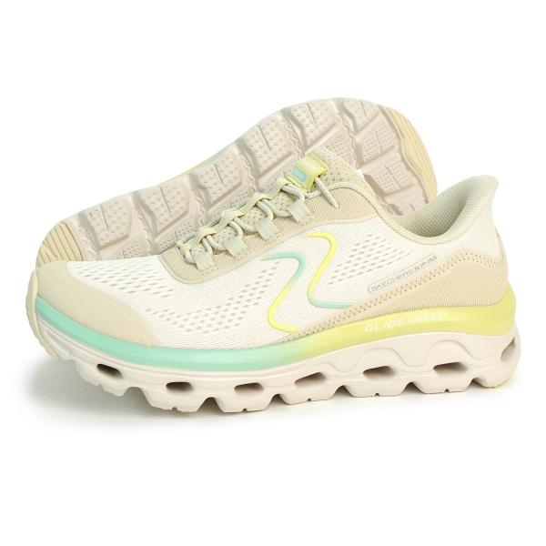 24cm SKECHERS スケッチャーズ スニーカー レディース スリップインズ グライドステップ ソール 180272 NTMT ナチュラル/マルチ GLIDE-STEP SOLE