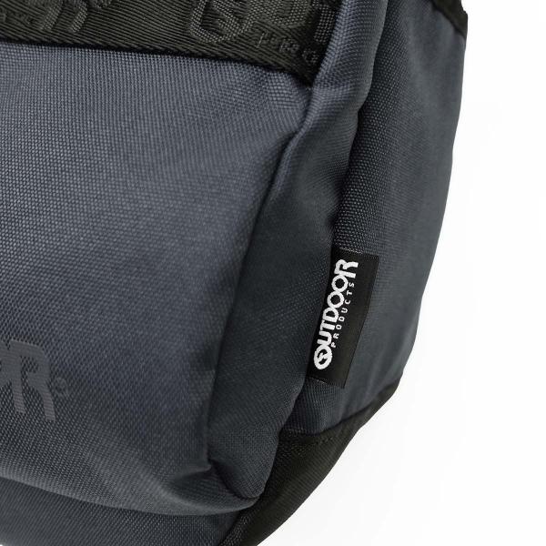 アウトドアプロダクツ OUTDOOR PRODUCTS ショルダーバッグ 大容量 メンズ レディース ロゴテープ 通勤 通学 ブラック2（プリントタイプ）
