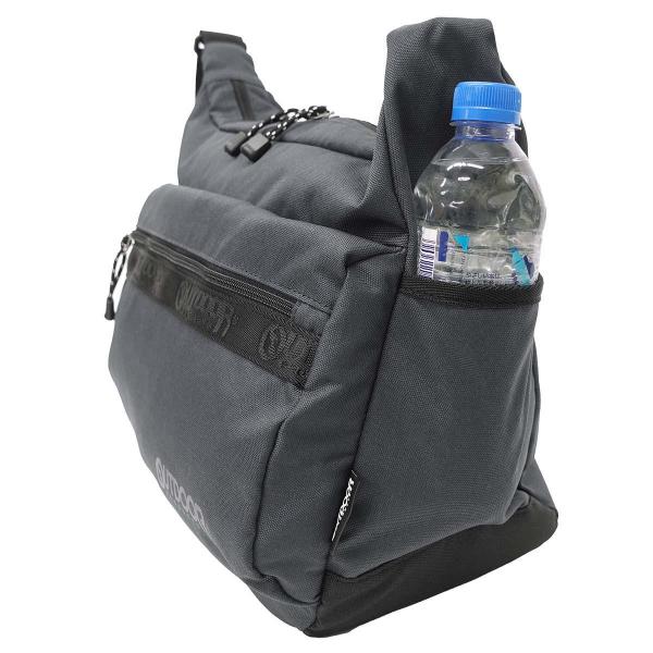 アウトドアプロダクツ OUTDOOR PRODUCTS ショルダーバッグ 大容量 メンズ レディース ロゴテープ 通勤 通学 ブラック2（プリントタイプ）