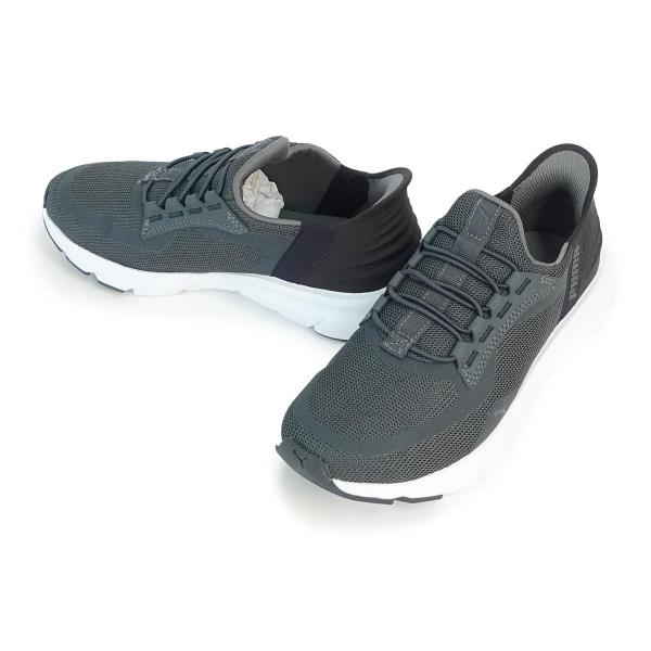 29cm プーマ PUMA スニーカー スリッポン メンズ レディース ソフトライド フレックスレース イーズイン ALT ワイド ランニングシューズ 311996_03 グレー/ネイビー 29cm プーマ PUMA スニーカー スリッポン メンズ レディース ソフトライド フレックスレース イーズイン ALT ワイド ランニングシューズ 311996_03 グレー/ネイビー