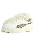 プーマ PUMA スニーカー レディース 厚底 ウィメンズ キャリーナ ミア レオ スニーカー 405078_01 ウォームホワイト CARINA MIA LEO レオパード ヒョウ柄