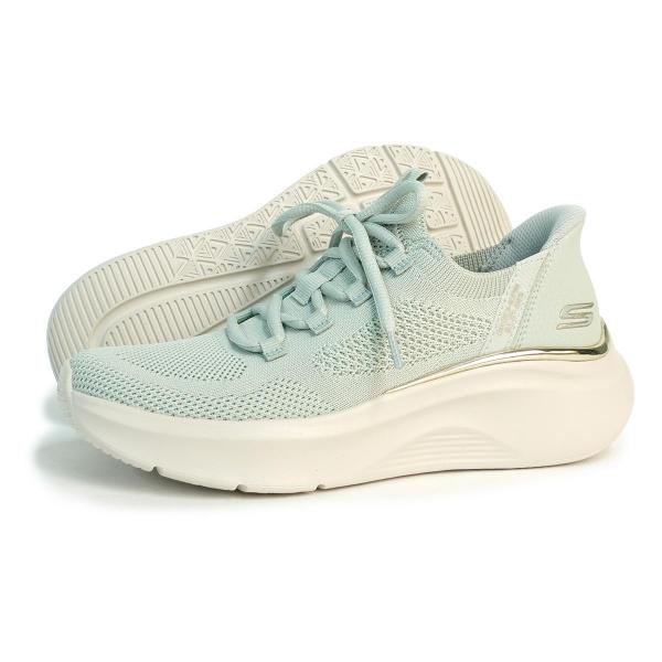 22cm SKECHERS スケッチャーズ スニーカー レディース スリップインズ ボブス スポート B ラブ トゥルー デライト 117617 SAGE セージ BOBS B LOVE