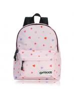 リュック キッズ アウトドア 男の子 女の子 遠足 旅行 アウトドアプロダクツ チアフル MAX 総柄 デイパック ピンク