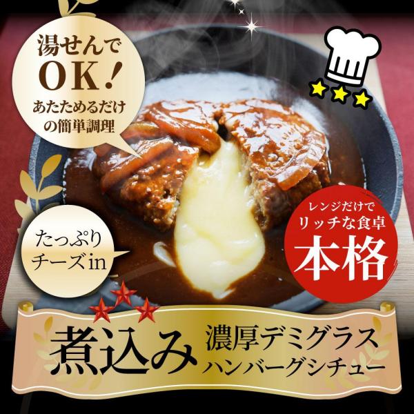 とろける チーズイン デミハンバーグシチュー お肉屋さん自信の絶品シチュー （6.6kg（220g×30））