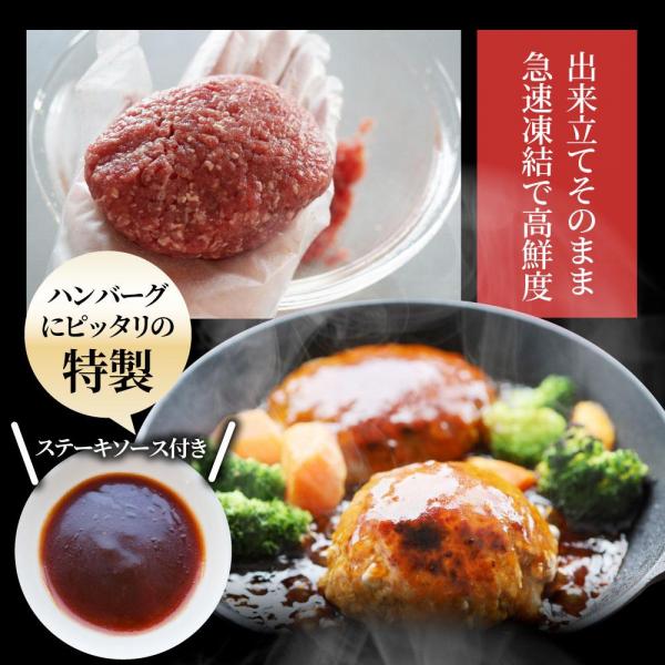 しゃぶまる 黒毛和牛 手作り ハンバーグ ソース付き 150g×10個