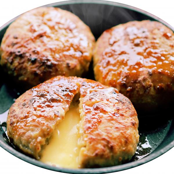 しゃぶまる ジューシー 柔らか チーズインハンバーグ 特製ソース付き （10袋（100個入り））