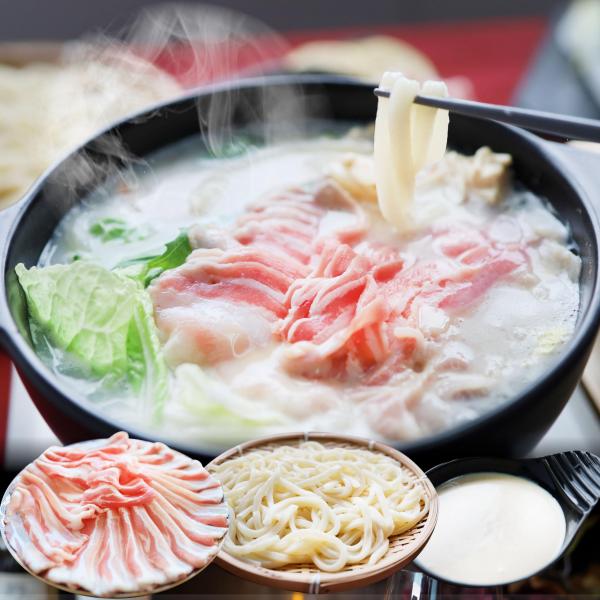 しゃぶまる オリーブ豚 まろやか 豆乳鍋 〆の讃岐うどん付き （6人前） 6,142円