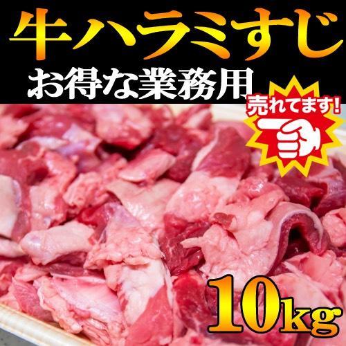 【他サイトで爆売れ中】牛ハラミすじ10kg 米国産 肉 牛肉 冷凍 煮込み カレー 牛すじ コラーゲン 大容量 お徳用 業務用【オイシアショップス】